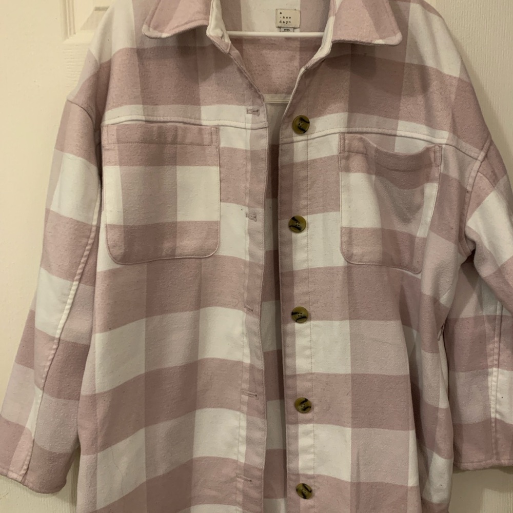 A New Day lilac and White Checkered shacket